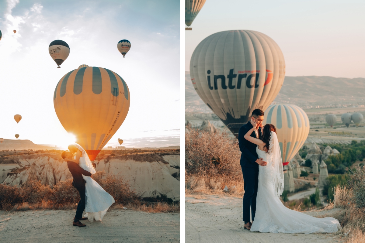 Cappadocia Pre-Wedding Photoshoot Hot Air Balloons Carpet Shop Rose Valley Fairy Chimneys by Aric on OneThreeOneFour 6