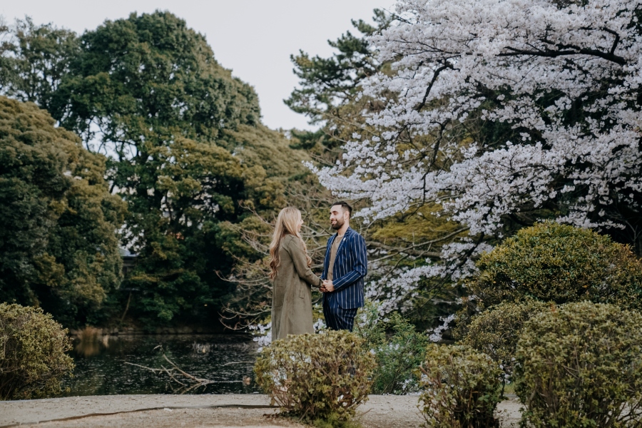 US Couple's Proposal in Tokyo Under Cherry Blossom Trees by Ghita on OneThreeOneFour 1