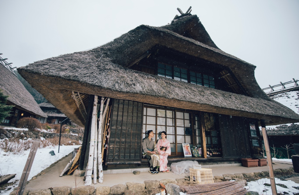 I&V: Japan Tokyo Pre-Wedding And Kimono Photoshoot At Traditional Village And Pagoda During Winter  by Lenham  on OneThreeOneFour 7
