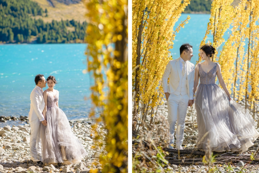 秋日冒險：紐西蘭獨特的婚前拍攝 搭乘黃色雙翼機 by Fei on OneThreeOneFour 15