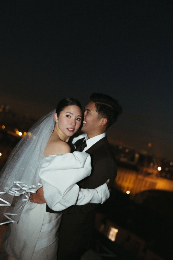 Paris Pre-Wedding Photoshoot with Eiﬀel Tower Louvre Museum Parisian Cafe Vintage Car Rooftop Night  by OneThreeOneFour on OneThreeOneFour 54