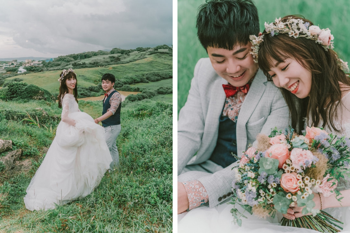 Taiwan Pre-Wedding Photoshoot Quiet Neighbourhood Rooftops Countryside Beach by  on OneThreeOneFour 22