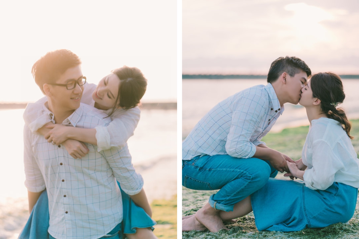 Taiwan Pre-Wedding Photoshoot Local Neighbourhood Street Garden Beach by  on OneThreeOneFour 24