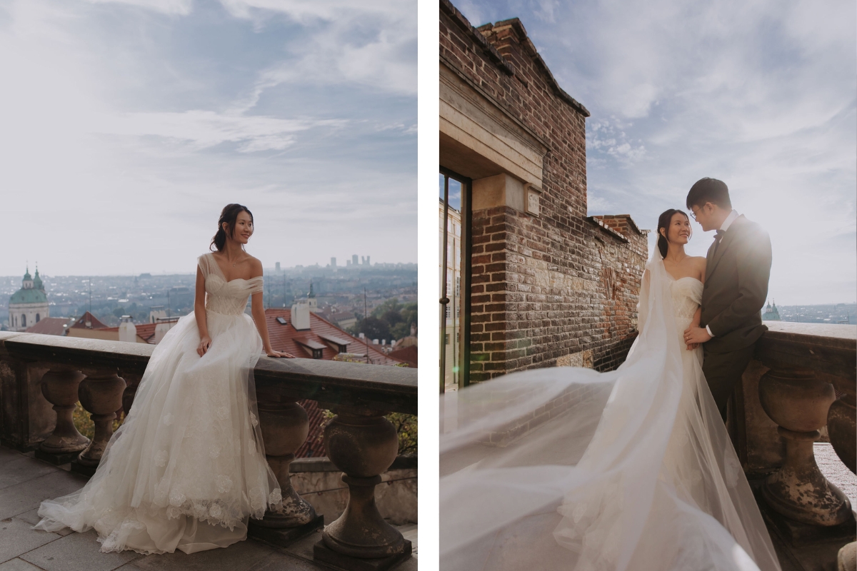 Prague Pre-Wedding Photoshoot with Old Town Square, Astronomical Clock, Charles Bridge and St Vitus Cathedral by Nika on OneThreeOneFour 13