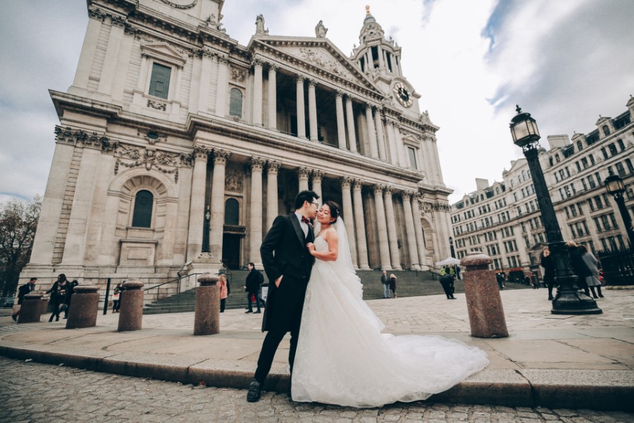 London Pre-Wedding Photoshoot At Tower Bridge, Millennium Bridge, St. Paul Cathedral & Abandoned Church  by Dom on OneThreeOneFour 1