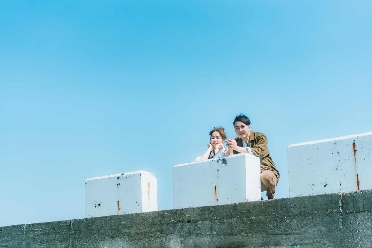 Taiwan Pre-Wedding Photoshoot Ferry Ride Pier Old Town Sea Beach by  on OneThreeOneFour 13