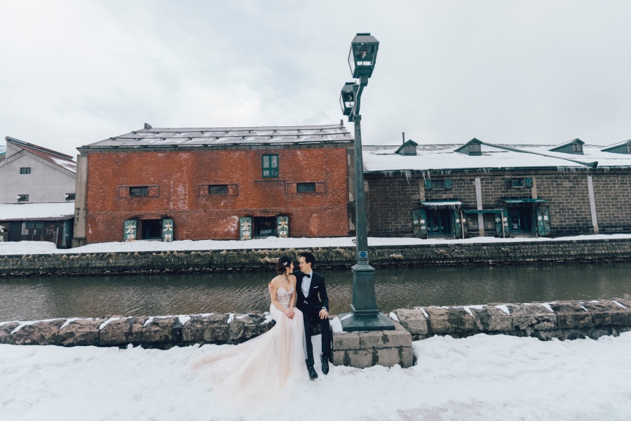 Hokkaido Outdoor Pre-Wedding Photoshoot At Otaru Canal And Nikka Whiskey Museum During Winter  by Nham on OneThreeOneFour 16