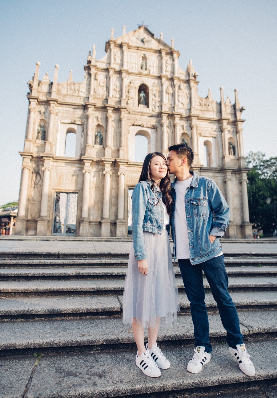 Macau Outdoor Pre-Wedding Photoshoot At Ruínas de São Paulo