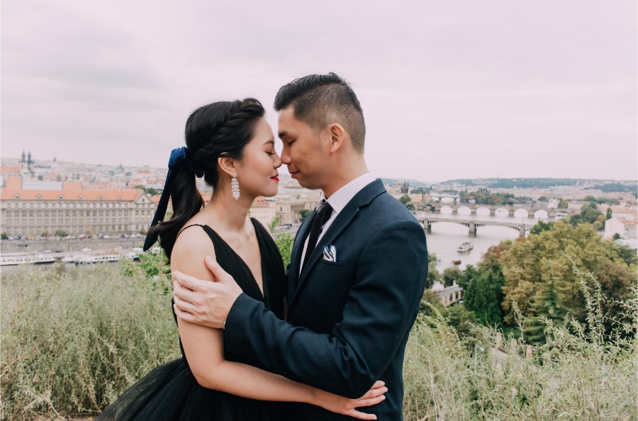 Prague Czech Republic Adventurous prewedding photography with swans, mechanical clock, at Old Town Hall by Nika on OneThreeOneFour 8
