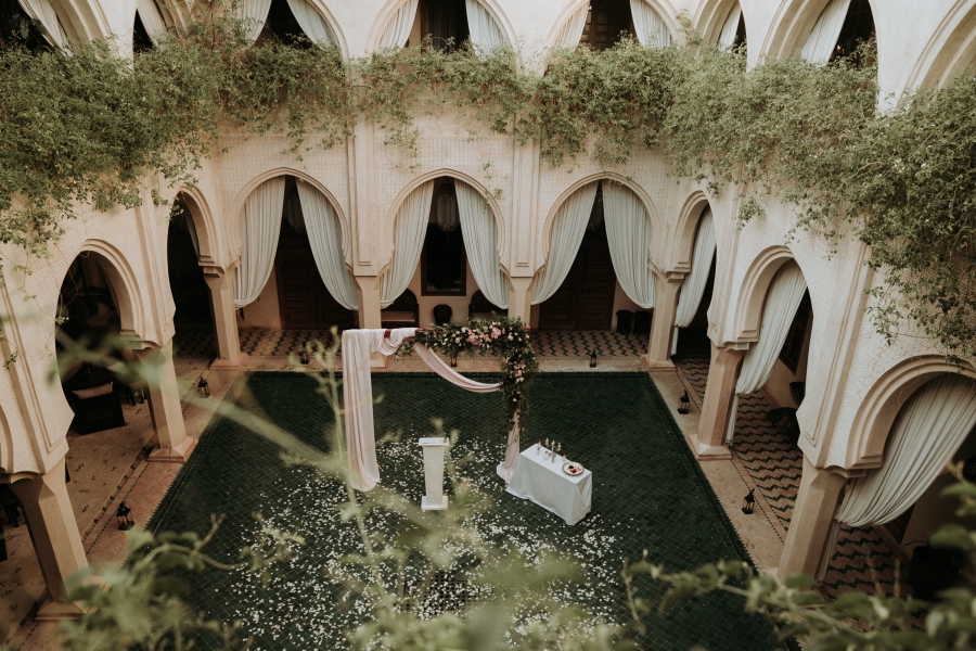 Morocco Marrakech Elopement And Pre-Wedding Photoshoot In The Medina Riad by A.Y. on OneThreeOneFour 9