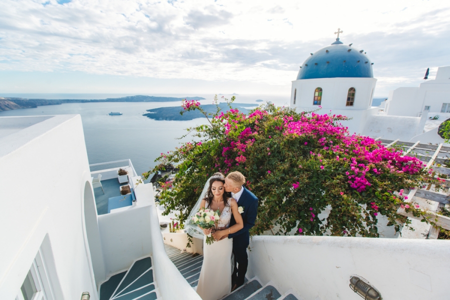 Santorini Couple Elopement And Engagement Photoshoot  by Nabi on OneThreeOneFour 8