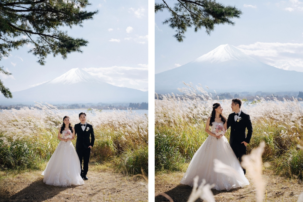 Tokyo Pre-Wedding Photoshoot with Chureito Pagoda, Lake Kawaguchiko, and Lake Yamanaka by Dahe on OneThreeOneFour 9