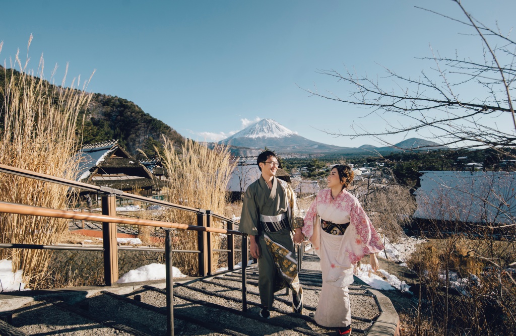 Japan Tokyo Kimono Couple Photoshoot At Mount Fuji  by Lenham on OneThreeOneFour 0