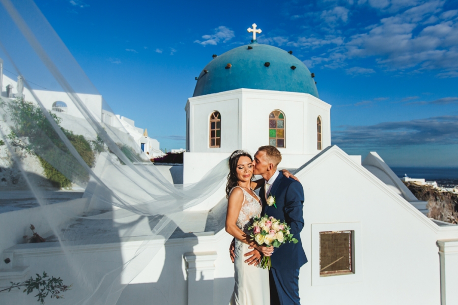 Santorini Couple Elopement And Engagement Photoshoot  by Nabi on OneThreeOneFour 12