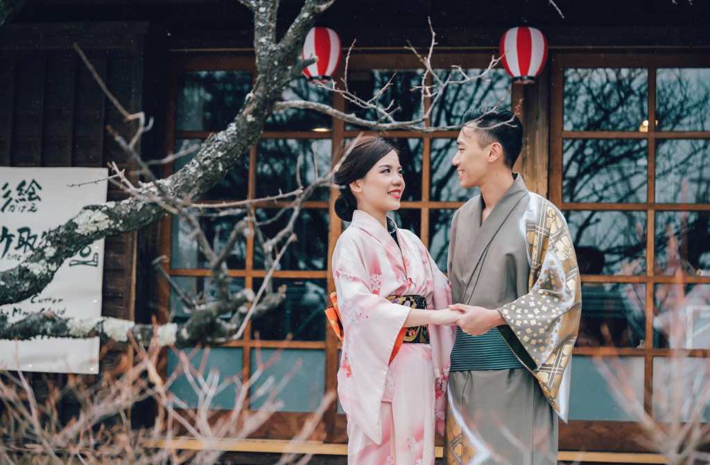I&V: Japan Tokyo Pre-Wedding And Kimono Photoshoot At Traditional Village And Pagoda During Winter  by Lenham  on OneThreeOneFour 6
