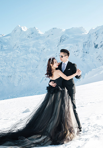 New Zealand Glacier Mount Cook Prewedding Photoshoot 