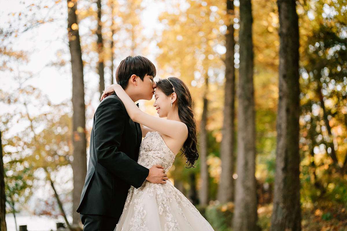 Korea Nami Island Romantic Autumn Pre-Wedding Photoshoot by Jungyeol on OneThreeOneFour 11