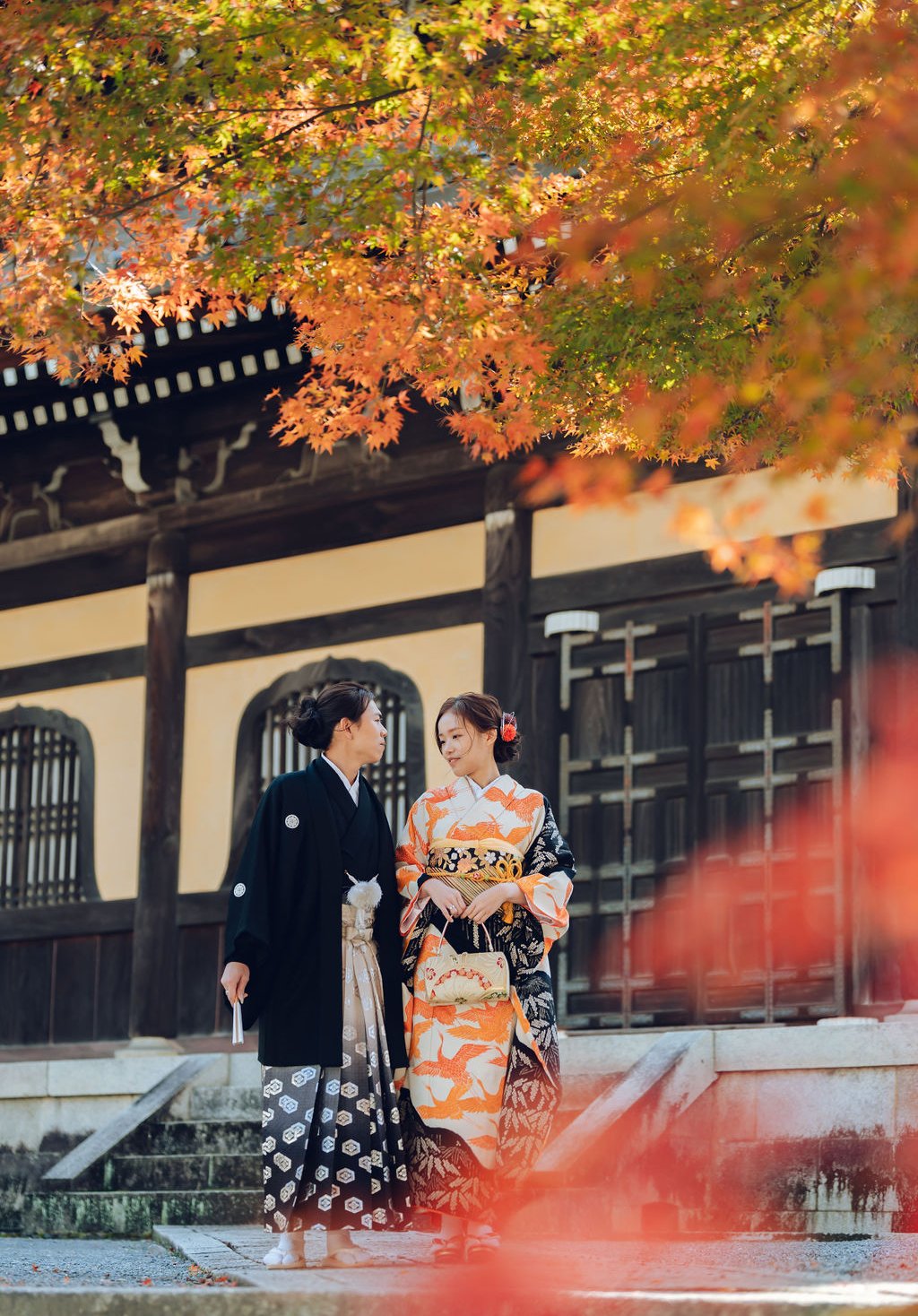 Kyoto and Nara Autumn Pre-wedding and Kimono Photoshoot 