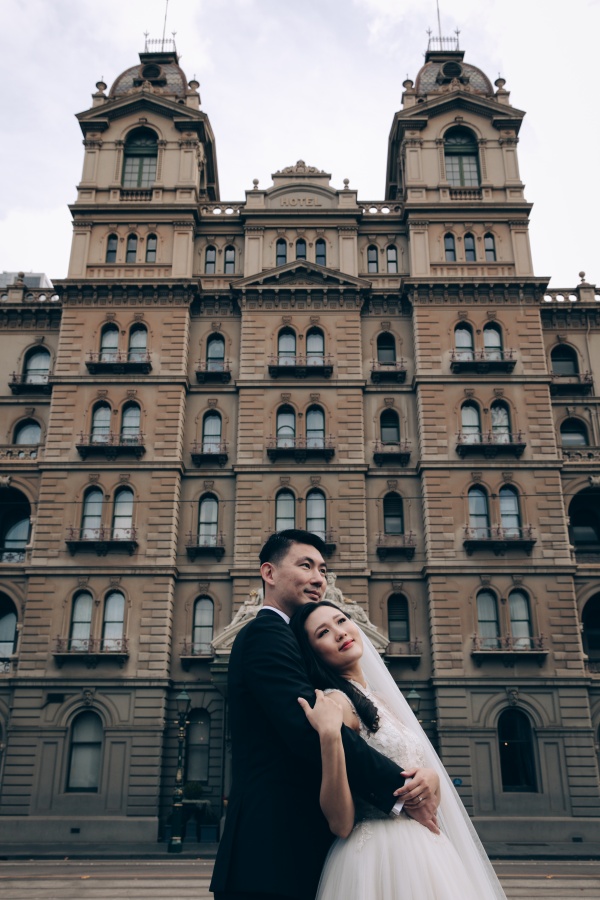 Melbourne Autumn Pre-Wedding Photoshoot At Carlton Garden, Parliament Building And Windsor Hotel by Freddie on OneThreeOneFour 11