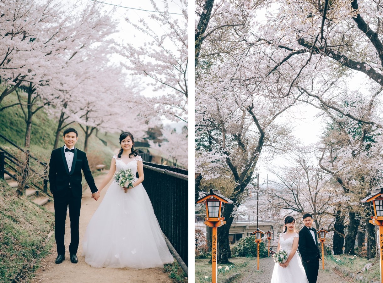 Japan Tokyo Pre-Wedding Photoshoot At Traditional Japanese Village And Pagoda During Sakura Season by Lenham on OneThreeOneFour 18