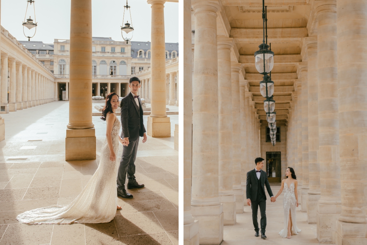 Paris Pre-wedding photoshoot Luxembourg Garden Palais-Royal Eiffel Tower Cafe Saint Honoré Wall of Love by Arnel on OneThreeOneFour 7