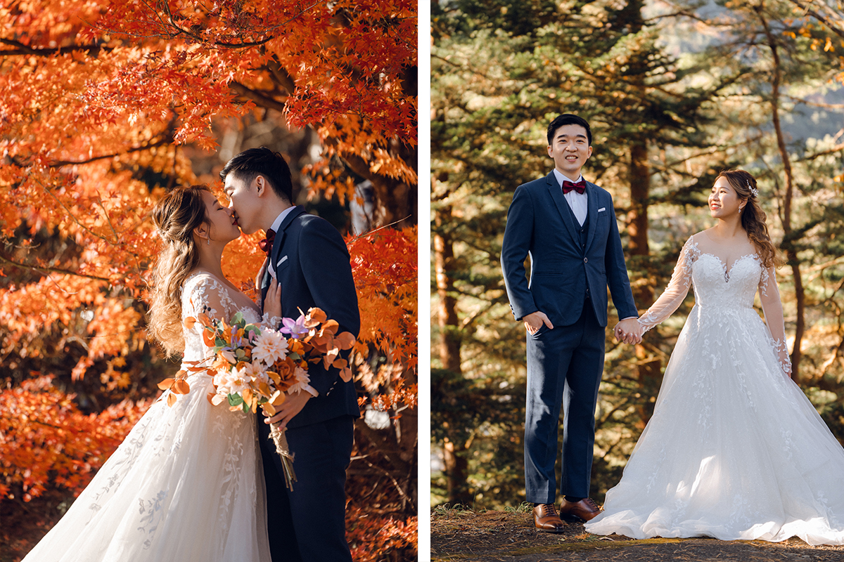 Autumn Maple Leaves Pre-Wedding Photoshoot in Mount Fuji  by Dahe on OneThreeOneFour 7