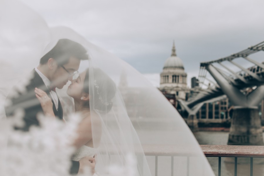 London Pre-Wedding Photoshoot At Tower Bridge, Millennium Bridge, St. Paul Cathedral & Abandoned Church  by Dom on OneThreeOneFour 14