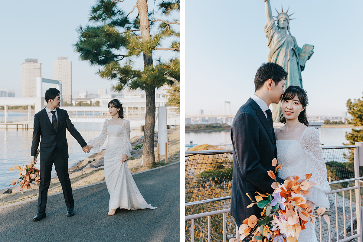 Tokyo Pre-Wedding at Beach & Odaiba Statue of Liberty by Cui Cui on OneThreeOneFour 11