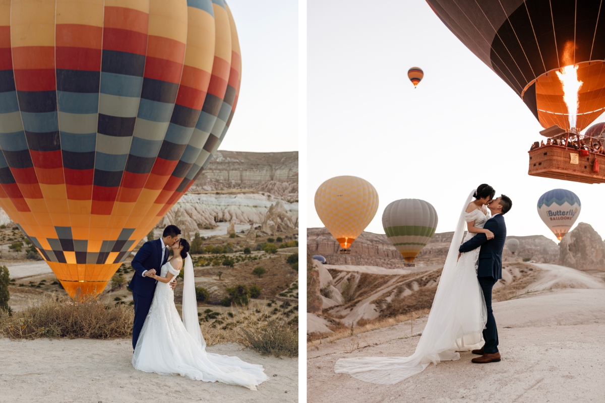 Cappadocia Pre-Wedding Photoshoot Hot Air Balloons Vintage Car Slot Canyon Carpet Shop  by Aric on OneThreeOneFour 3