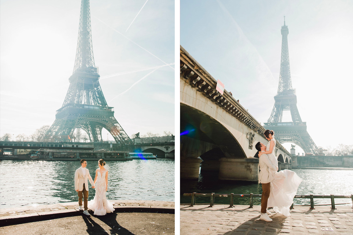 Romance in Paris: Pre-Wedding Photoshoot at Iconic Landmarks | Eiffel Tower, Louvre, Arc de Triomphe, and More by Arnel on OneThreeOneFour 6