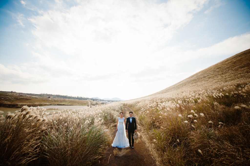 Korea Jeju Island Pre-Wedding Photoshoot With Silver Grass During Autumn  by Ray on OneThreeOneFour 9
