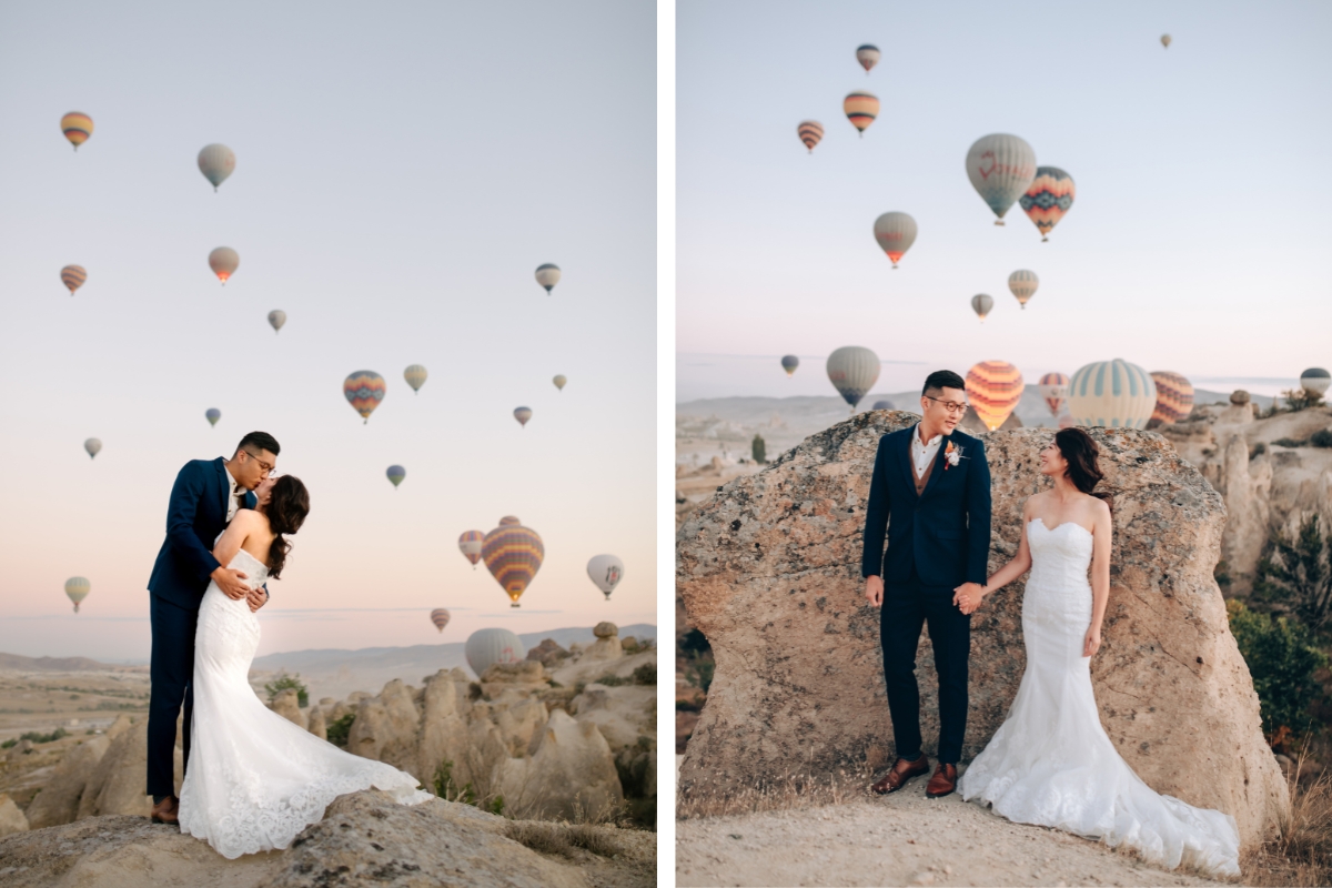 Cappadocia Pre-Wedding Photoshoot Hot Air Balloons Carpet Shop Rose Valley Fairy Chimneys by Aric on OneThreeOneFour 2