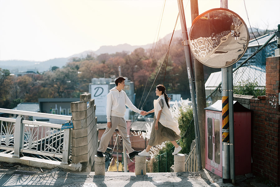 韓國首爾櫻花季婚紗拍攝 仙遊島公園和南山谷韓屋村 by Jungyeol on OneThreeOneFour 22
