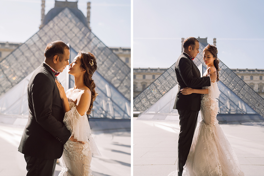 Paris Pre-Wedding Photoshoot with Eiﬀel Tower, Louvre Museum & Arc de Triomphe by Vin on OneThreeOneFour 23