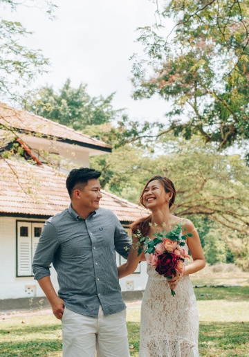 Singapore Pre Wedding Couple Photoshoot At Seletar Colonial Houses