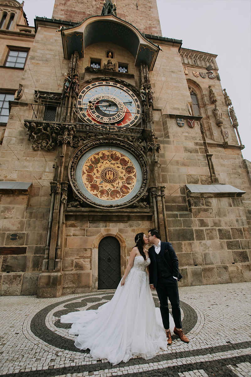 Prague Pre-Wedding Photoshoot with Astronomical Clock, Old Town Square & Charles Bridge by Nika on OneThreeOneFour 0