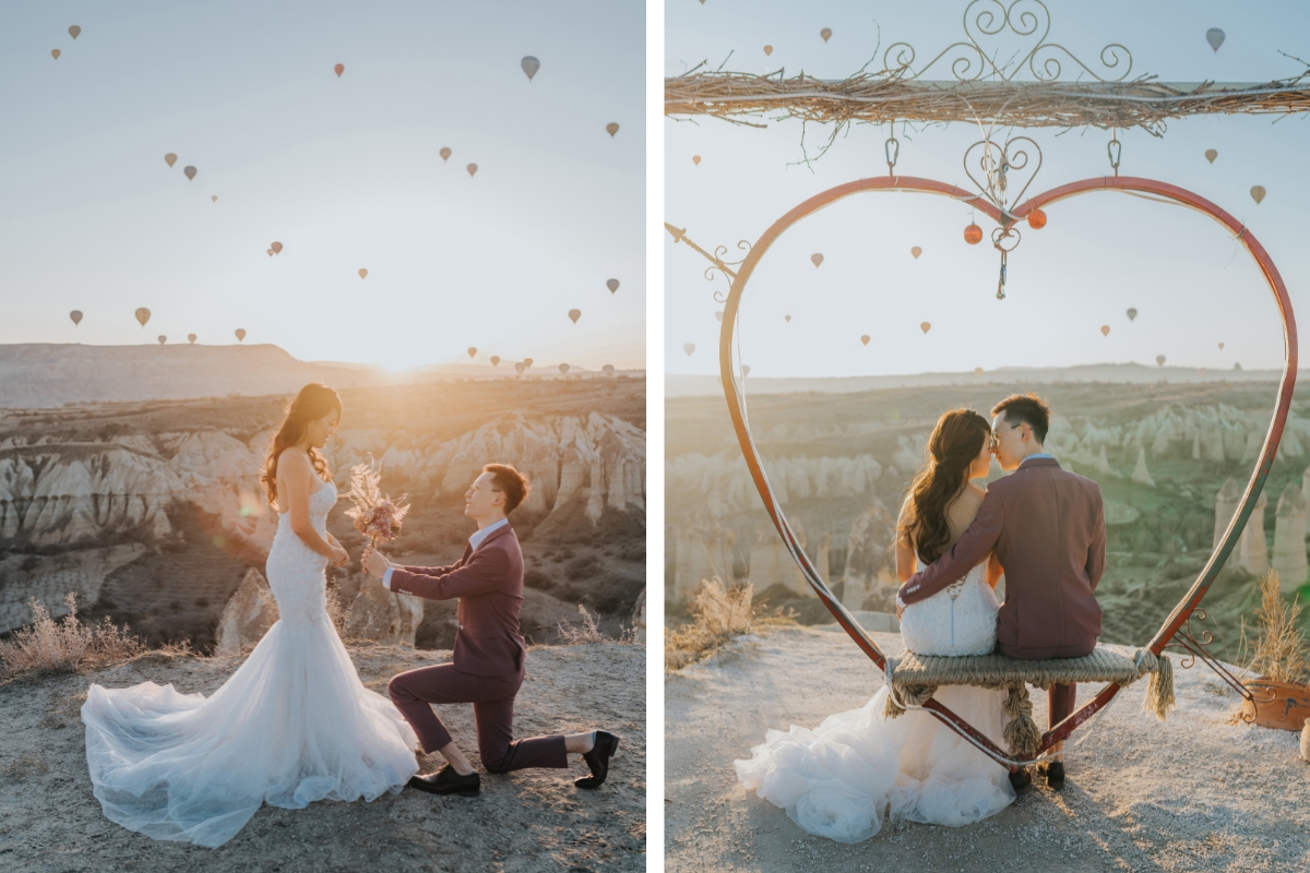 Cappadocia Pre-Wedding Photoshoot Salt Lake Carpet Shop Hot Air Balloons  by Aric on OneThreeOneFour 3