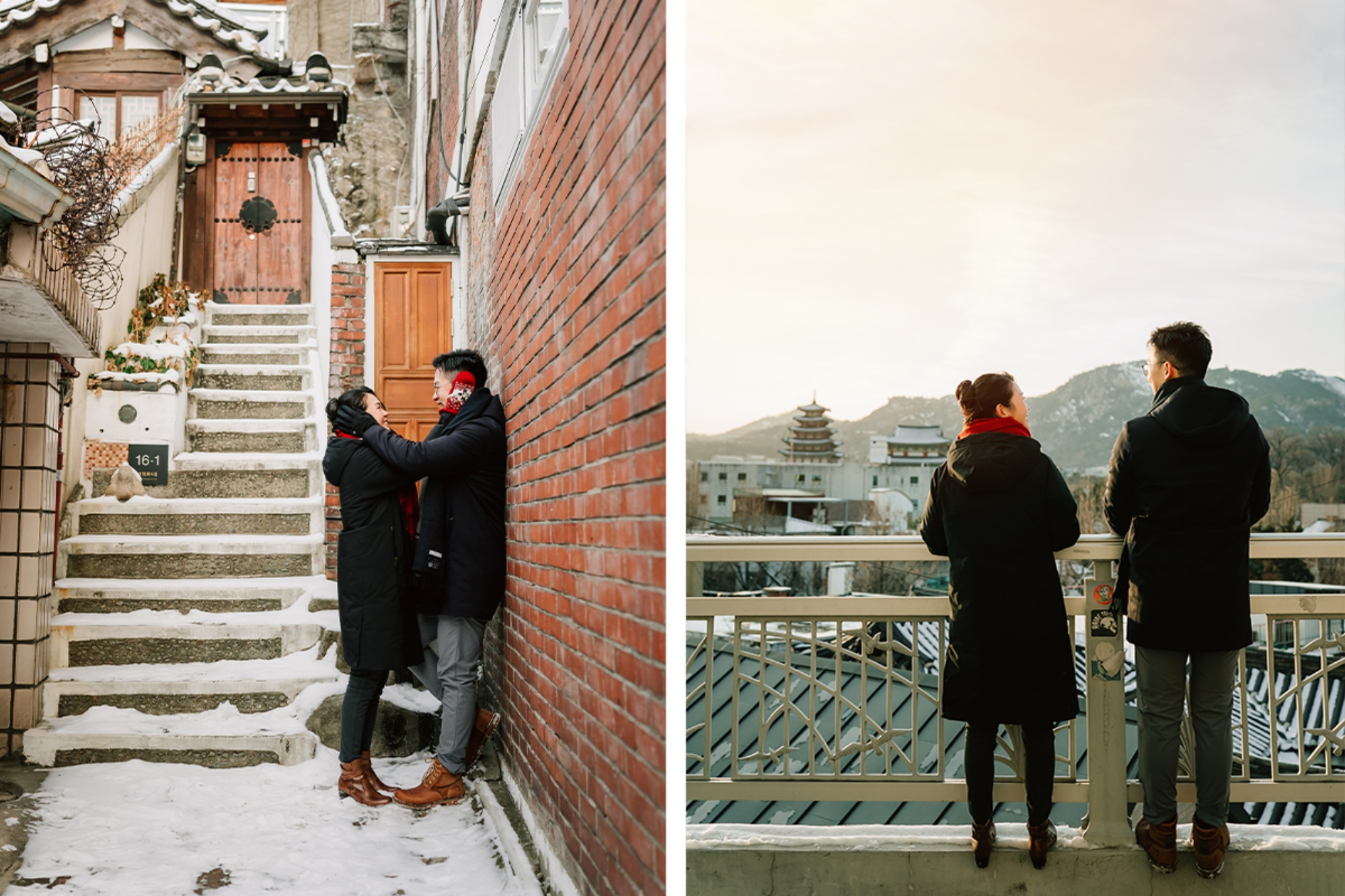 Whispers of Love in Seoul's Winter Wonderland: Snowy Pre-Wedding Extravaganza by Jungyeol on OneThreeOneFour 35