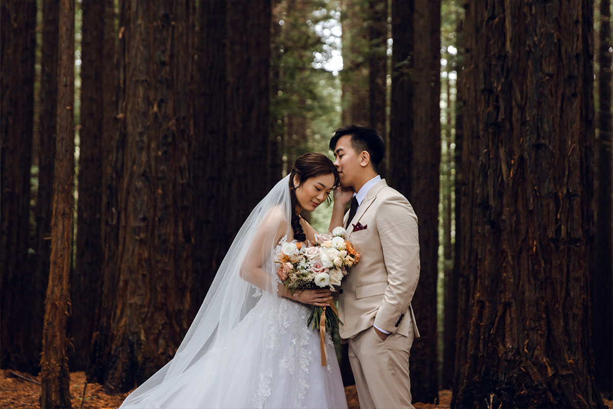 Australia Melbourne Pre-Wedding Autumn Photoshoot at Redwood Forest, Winery and Half Moon Bay by Freddie on OneThreeOneFour 1