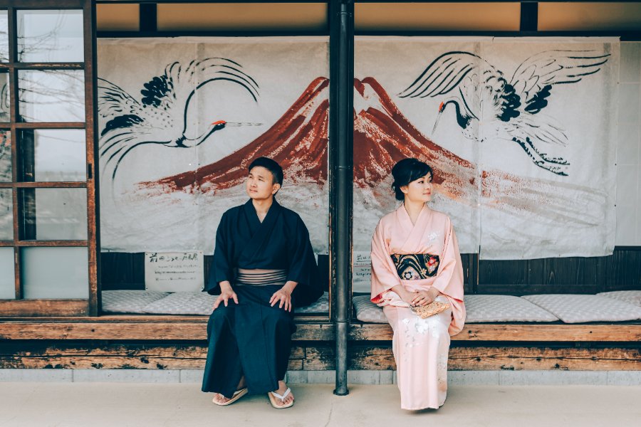 Japan Tokyo Pre-Wedding Photoshoot At Traditional Japanese Village And Pagoda During Sakura Season by Lenham on OneThreeOneFour 7