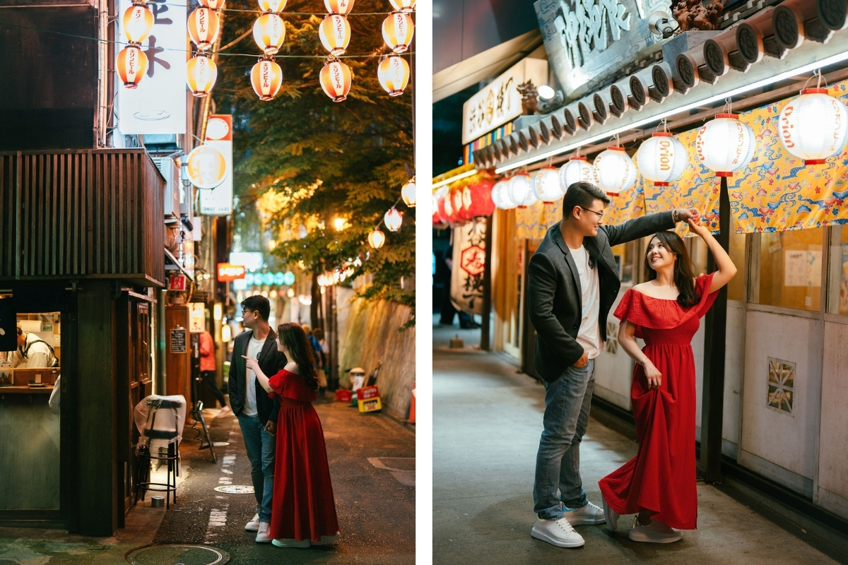 Tokyo Pre-Wedding Photoshoot with Nonbei Yokocho, Shiba Park, and Shibuya by  on OneThreeOneFour 17