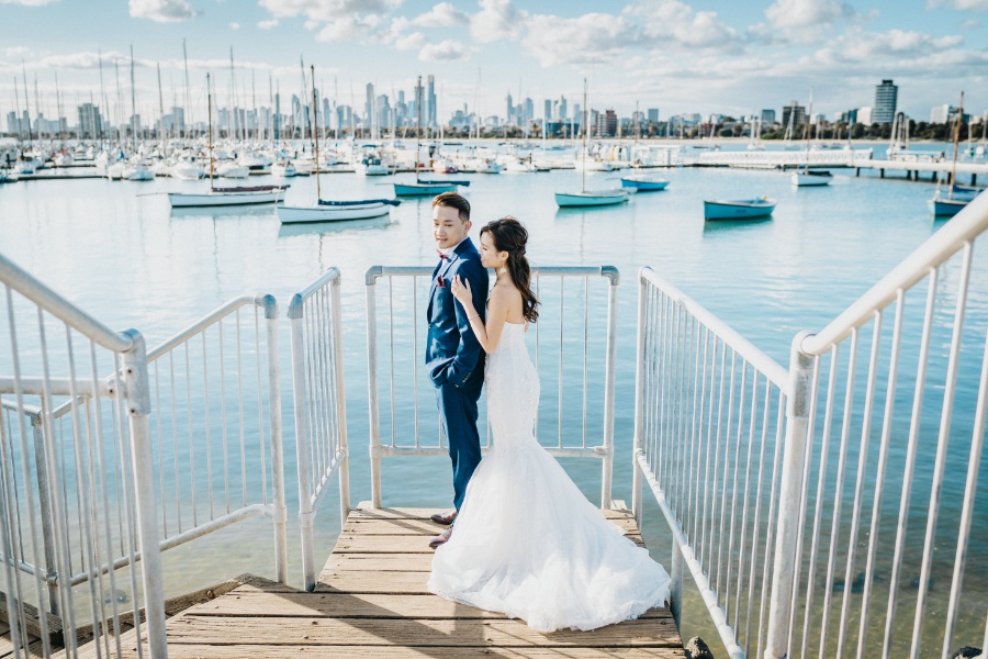 M&K: Melbourne Golden Hour Pre-wedding Photoshoot at Princes Pier by Felix on OneThreeOneFour 12