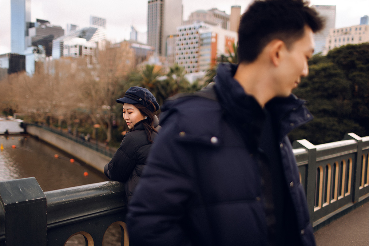 Melbourne Pre-wedding Photoshoot at St Patrick's Cathedral, Flinders Street Railway Station & Flinders Cliffs by Freddie on OneThreeOneFour 13