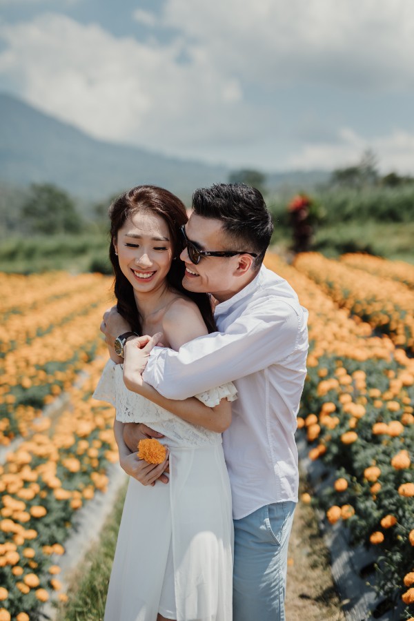 B&R: Pre-wedding photoshoot at Mount Batur Pinggan, Kintamani Lava Field, flower field and Mengening Beach by Hendra on OneThreeOneFour 12