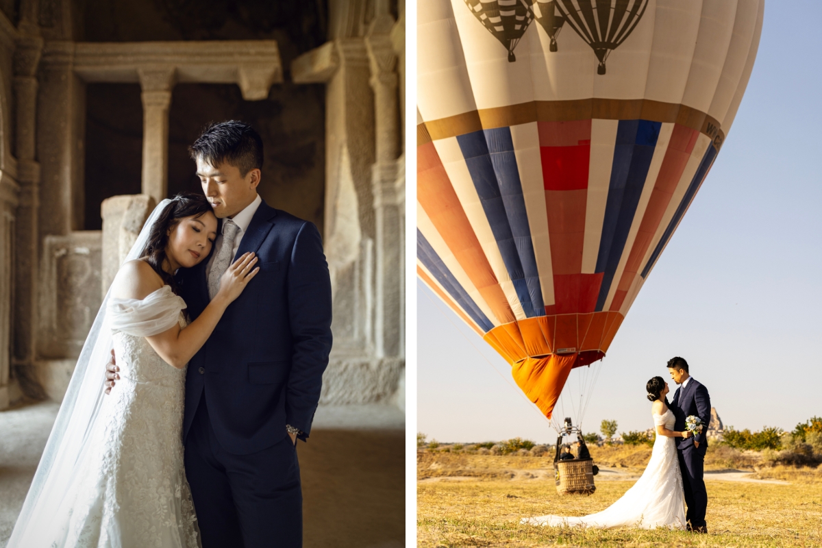 Cappadocia Pre-Wedding Photoshoot Hot Air Balloons Vintage Car Slot Canyon Carpet Shop  by Aric on OneThreeOneFour 7