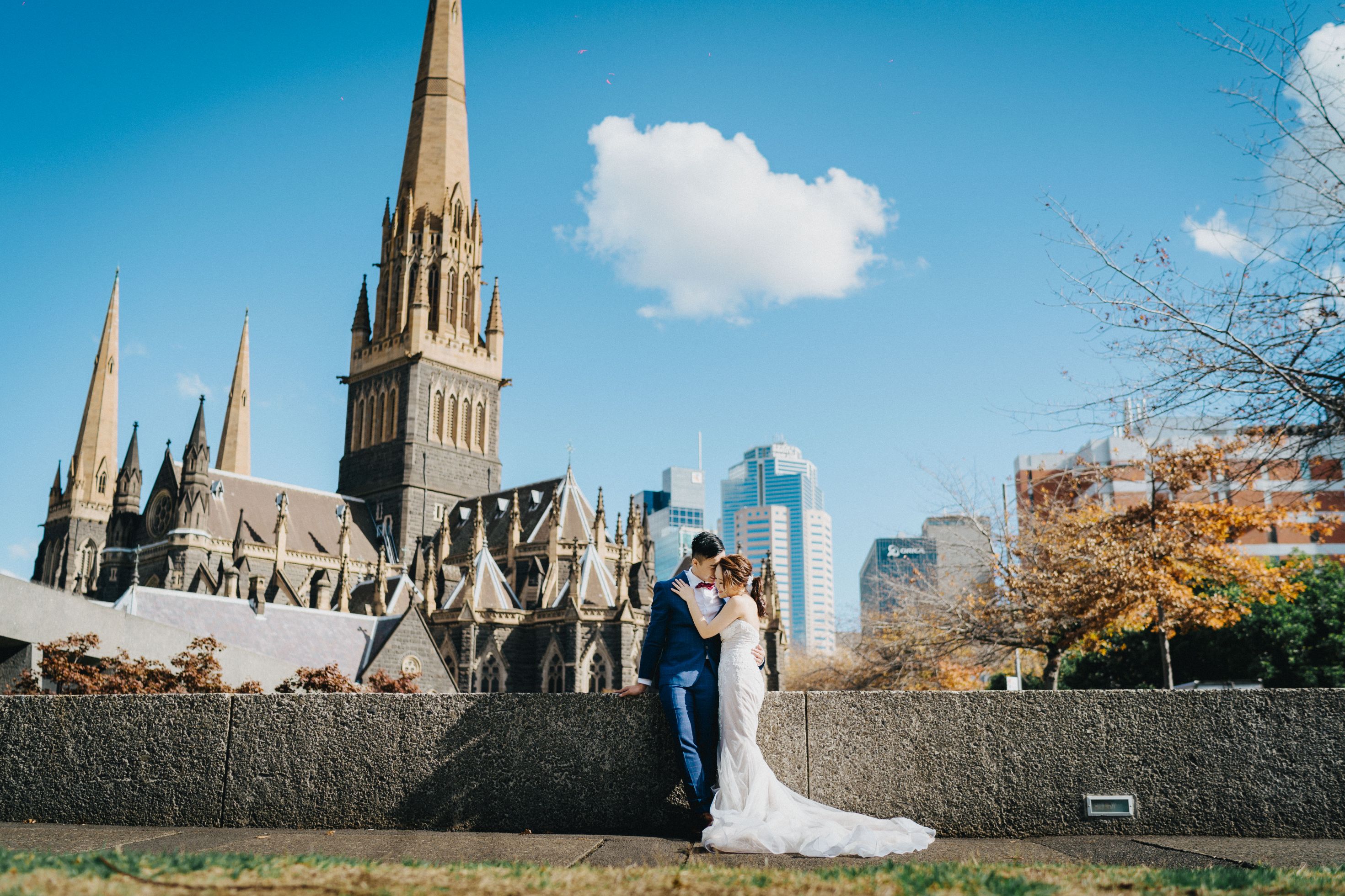 F&J: Melbourne Pre-wedding Photoshoot at St Patrick's Cathedral and Yarra River by Felix on OneThreeOneFour 3