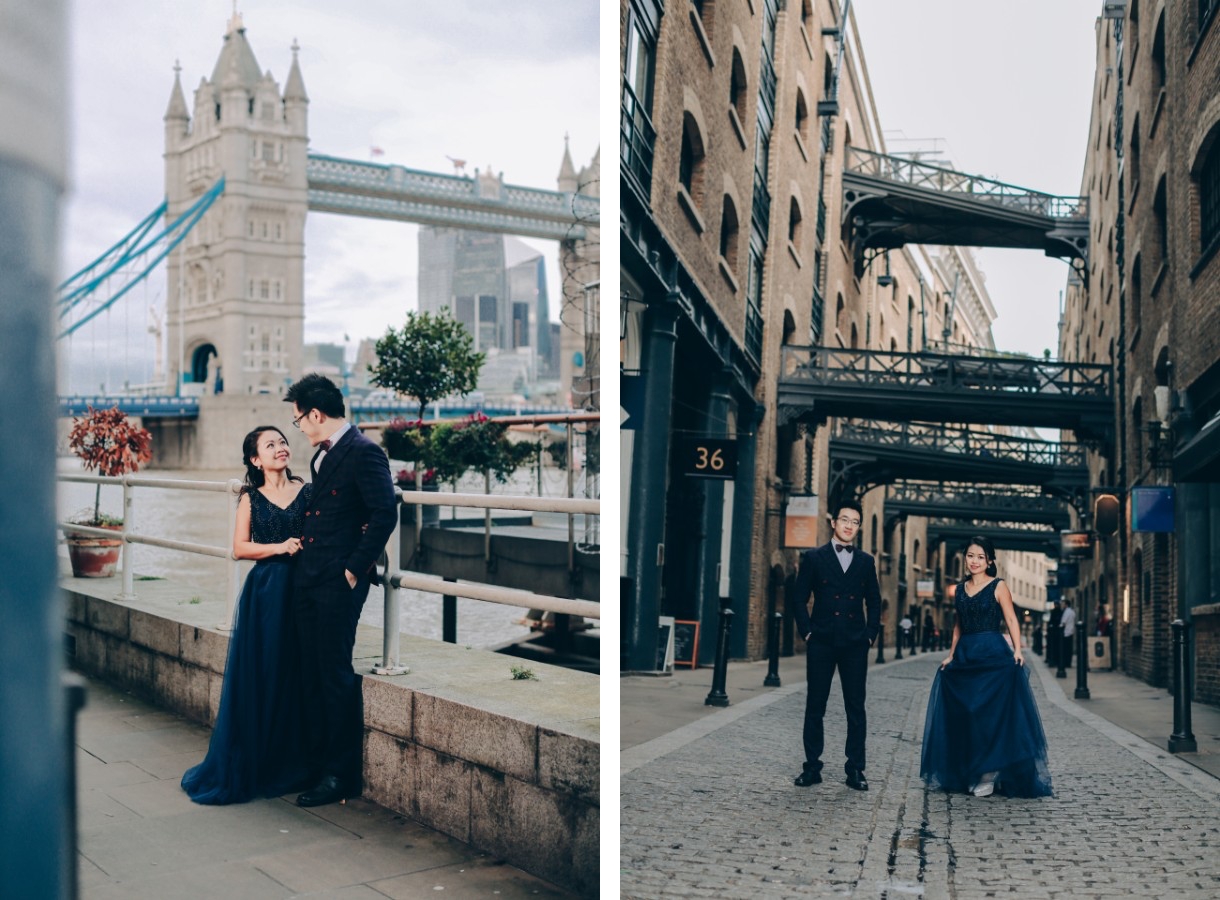 London Pre-Wedding Photoshoot At Tower Bridge, Millennium Bridge, St. Paul Cathedral & Abandoned Church  by Dom on OneThreeOneFour 21