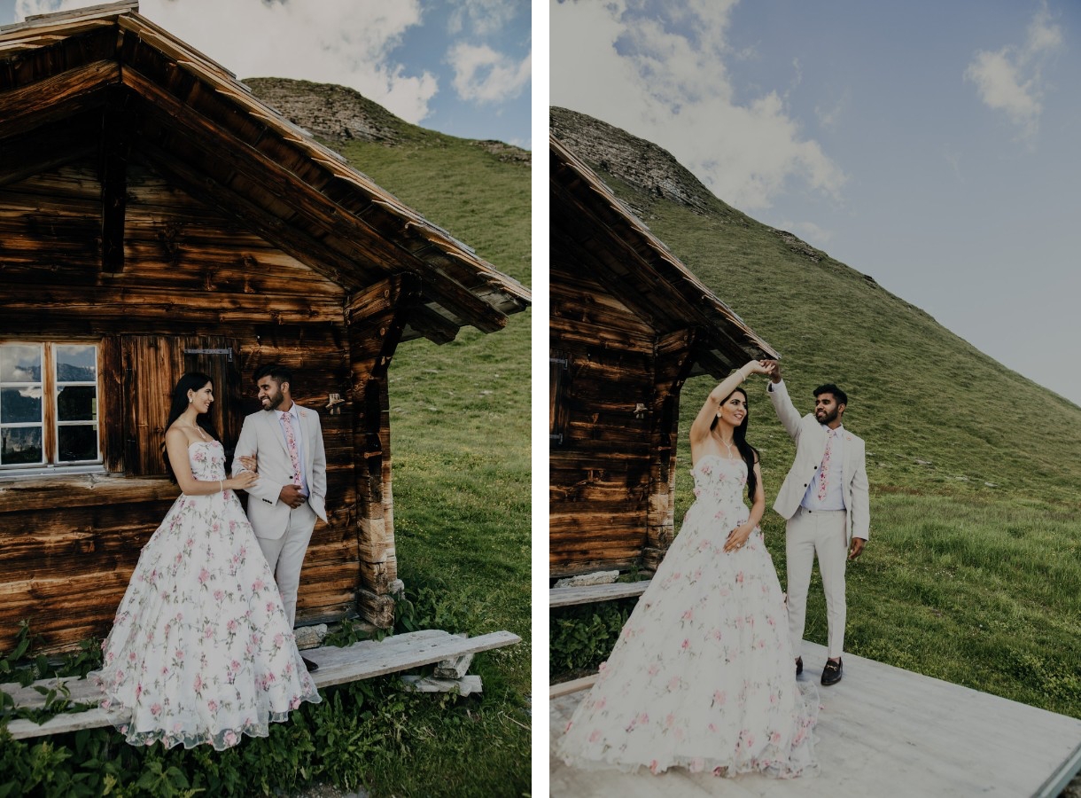 Outdoor Pre-wedding at Grindelwald, Switzerland with Snowy Mountain Peak by Eliano on OneThreeOneFour 8