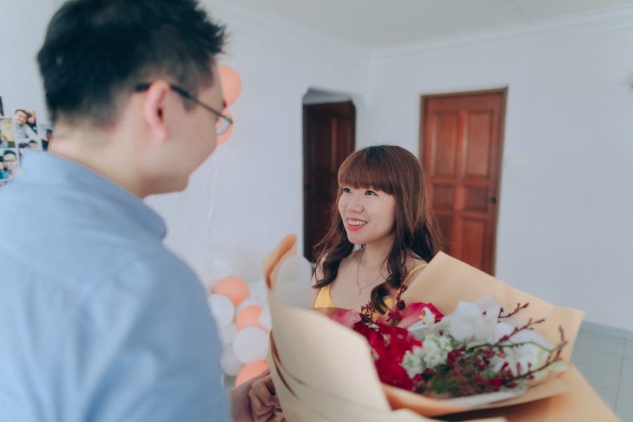 Singapore Surprise Wedding Proposal Photoshoot In Couple's New House by Cheng on OneThreeOneFour 12