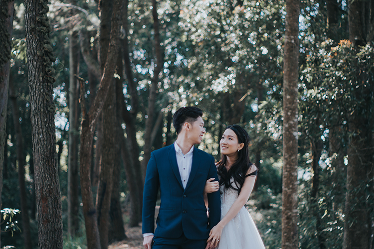 wedding photoshoot pine forest bali